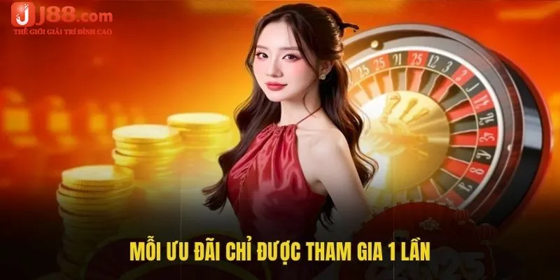 Mỗi ưu đãi chỉ tham gia 1 lần trong thời gian quy định